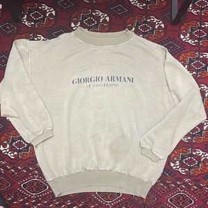 🌺🌺 VINTAGE Giorgio Armani Beige Men's Sweater size XL